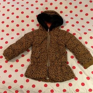 Leopard/cheetah/animal parka from Hanna Andersson